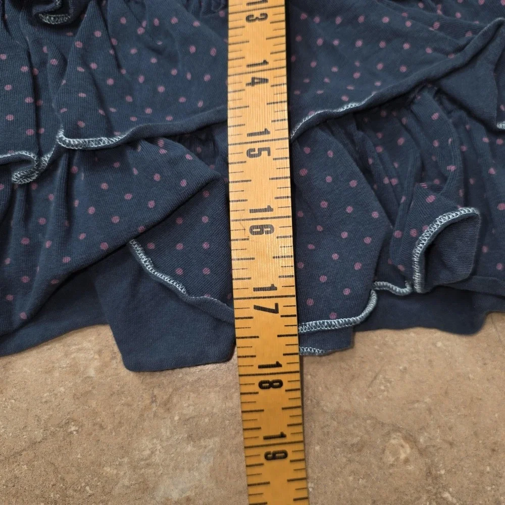 Matilda‎ Jane Outfit Girls 6 Blue Dot Ruffle Tunic Purple Stripe Leggings Set